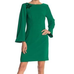 TRINA TURK Engaging Embroidered Mesh Back Dress